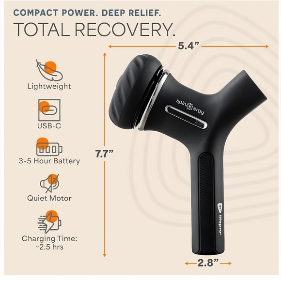 LifePro Spinergy Deep Tissue Rotary Massage Gun – Brand New! - Picture 3 of 8